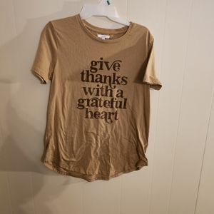 Maurices Oversized Small Give Thanks With a Grateful Heart Tee